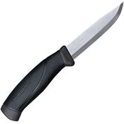 Mora 02186 Companion Stainless Blade Knife with Black and Gray Polypropylene Handle