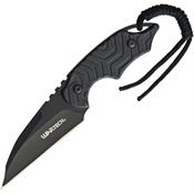 Miscellaneous 4369 Neck Black Finish 3Cr13 Stainless Knife with Black Textured Nylon Handle