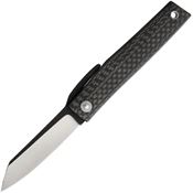 Ohta 7CF FK7 D2 Tool Steel Blade Folder Knife with Carbon Fiber Handle