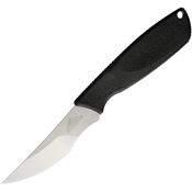 Ontario 9718 Hunt Plus Caper Satin Finish Stainless Blade Knife with Black Rubber Handle