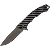 Schrade 1084281 Framelock Gray Titanium Knife with Carbon Fiber Front and Gray Finish Back Handle