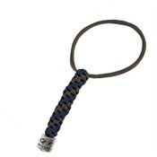 Zero Tolerance LANYARD ZT Lanyard Blue and Gray Braided Paracord with ZT Pewter Bead