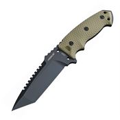 Hogue 35128 EX-F01 Fixed Blade Knife with OD Green Textured G10 Handle