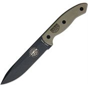ESEE CM6TGM CM6 Combat Tactical Knife with Green Canvas Micarta Handle