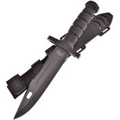Frost FC33B Bowie Rubber Knife with Black Rubberized ABS Handle