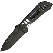 TOPS MIL35TPB Mil SPIE Linerlock Black Traction Coated Bohler Knife with Black Traction Aluminum Handle