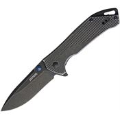 SRM 921 Framelock Stainless Knife with Black Stonewash Finish Stainless Handle