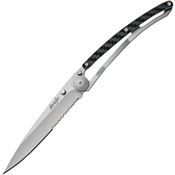 Deejo 1CC500 One Hand Titanium Carbon Fiber Knife with Carbon Fiber Front and Titanium Back Handle