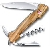 Swiss Army 0970164 MAP Wine Master Multi Features Knife with Olive Wood Handle