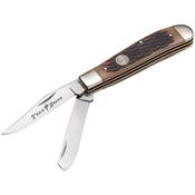 Boker 110793 Mini Trapper Traditional Clip and Spey Blade with Brown Jigged Bone Handle