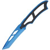 China Made 211430BL Blue Blade Neck Knife with Black ABS Handle