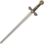 China Made 211434 Knights Templar Sword with Gold Finish Pewter Handle