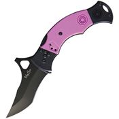 CSSD/SC Bram Frank Design 23 MySo Comp Lock Knife with Black and Pink G10 Handle