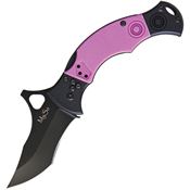CSSD/SC Bram Frank Design 25 MySo Mini Comp Lock Knife with Black and Pink G10 Handle