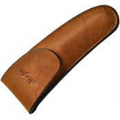 Deejo 504 Belt Sheath for 37g linerlock knives with Brown Leather Construction