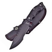 Frost BKH011B Bowie Black Finish 3CR13 Stainless Knife with Black ABS Handle