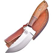 Frost CW022WW Satin Finish Stainless Skinner Knife with Walnut Handle
