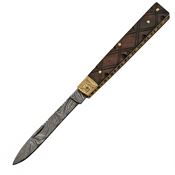 Hand-Made 0001WD Doctors Damascus Steel Pen Blade Knife with Wood Handle