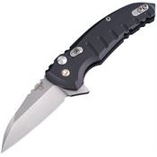 Hogue 24160 X1 Microflip Button Lock Knife with Black Aluminum Handle