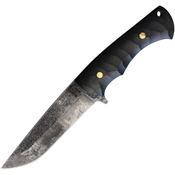Komoran 018 Fixed Blade Knife with Black Sculpted G10 Handle