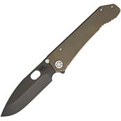 Medford 002DPQ36A1 187 DP Framelock Knife with Bronze Anodized Titanium Handle