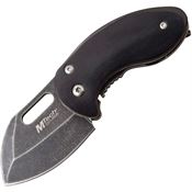 MTech 1031BK Framelock Knife with Black Wood Front and Black Stonewash Finish Stainless Back Handle
