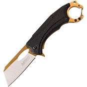 MTech A1028BK Linerlock Stainless Blade Assisted Opening Knife with Black Anodized Aluminum Handle