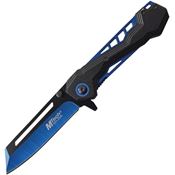 MTech A1057BL Linerlock Assisted Opening Blue Knife with Black Anodized Aluminum Handle