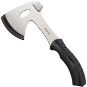 MTech AXE15BK 4 Inch satin finish stainless Axe with Black Rubber Handle