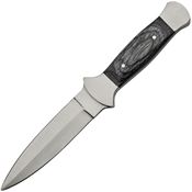 Pakistan 3403 Boot Double Edge Stainless Blade Knife with Black Pakkawood Handle