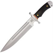 Rough Rider 1730 Highland Stonewash Finish Stainless Blade Knife with Black G10 Handle