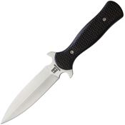 Rough Rider 1810 Small Double Edge Stainless Dagger Blade with Black Checkered Synthetic Handle