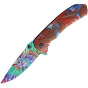 Rough Rider 1909 Tie Dye Linerlock assisted opening