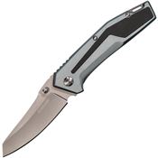 Schrade 1084289 Linerlock Bead Blast Finish Knife with Gray Aluminum Handle