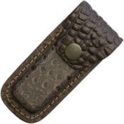 Sheaths 1196 Fits 3 to 3.5 Inch Crocodile Pattern Belt Pouch with Brown Leather Construction