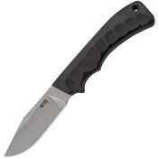 SOG ACE1001CP Ace Fixed Blade Stonewash Knife with Black Textured Rubber Handle