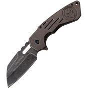 Tac Force 967W Framelock Assisted Opening Wharncliffe Knife with Black Stonewash Finish Stainless Handle