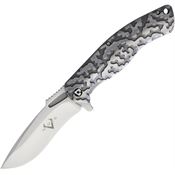 V NIVES 30022 Atmosphere Framelock satin finish Knife with Sculpted Titanium Handle