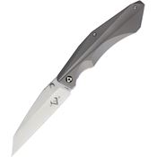 V NIVES 30046 Sportster Gray Framelock Knife with Gray Sculpted Titanium Handle