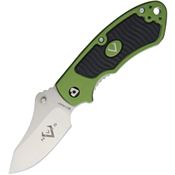 V NIVES 30152 Stout Linerlock Knife with Green Aluminum Handle