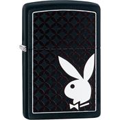 Zippo 01384 Playboy Lighter with Black Matte Finish