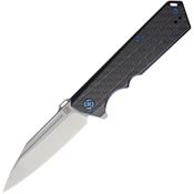 Artisan 1703PCF Littoral Linerlock Steel Blade Knife with Carbon Fiber Handle