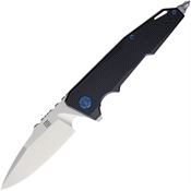 Artisan 1706PBK Predator Linerlock Drop Point Blade Knife with Black G10 Handle