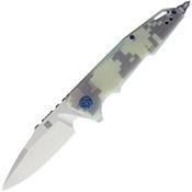 Artisan 1706PCG Predator Linerlock Drop Point Blade Knife with Digital Camo G10 Handle