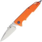 Artisan 1706POE Predator Linerlock Drop Point Blade Knife with Orange G10 Handle