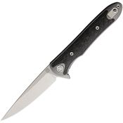 Artisan 1707GSGY Small Shark Framelock Steel Blade Knife with Gray Anodized Titanium Handle