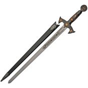 China Made 926928 Knights Templar Stainless Blade Sword with Sculpted Metal Alloy Handle