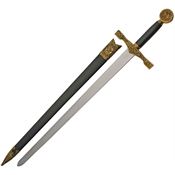 China Made 926929 Gold Excalibur Stainless Blade Sword with Black Synthetic Handle