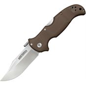 Cold Steel 31A Bush Ranger Lite Clip Point Blade Knife with Brown GRN Handle