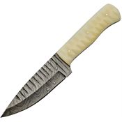 Damascus 1198BO Sharktooth Fixed Blade Bone